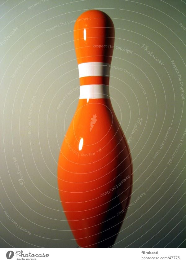 Kegel Bowling Streifen kegelförmig orange