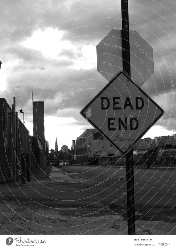 Dead End Sackgasse Schilder & Markierungen Straße dead end