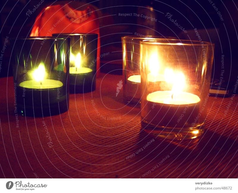 Romantik Teelicht Kerzenschein mehrfarbig Licht Physik Stimmung Wärme romantsich