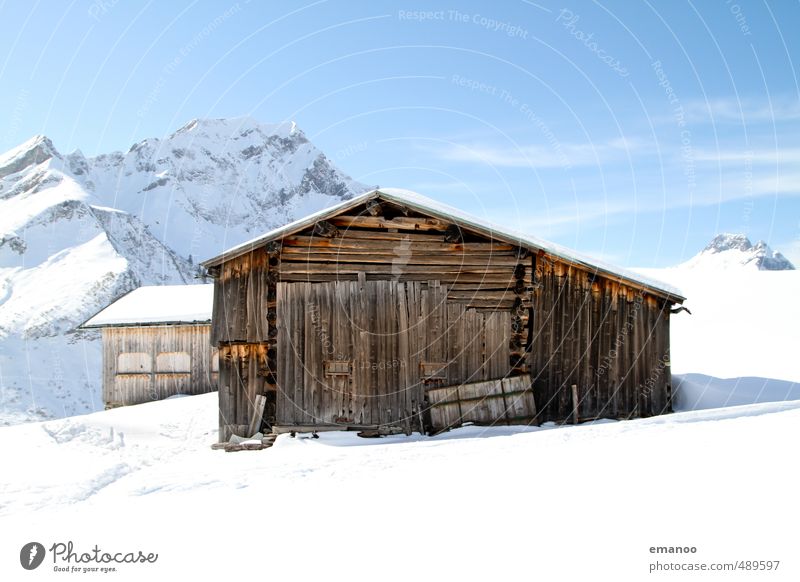 Skihütte gebucht Ferien & Urlaub & Reisen Tourismus Winterurlaub wandern Natur Landschaft Himmel Eis Frost Schnee Alpen Berge u. Gebirge Schneebedeckte Gipfel