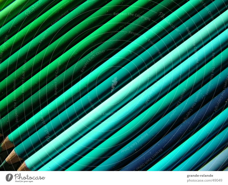 grün ist schön Schreibstift Kunst Auswahl Paletten diagonal Farbselektion Farbe Künstler zeichnen streichen zeichung