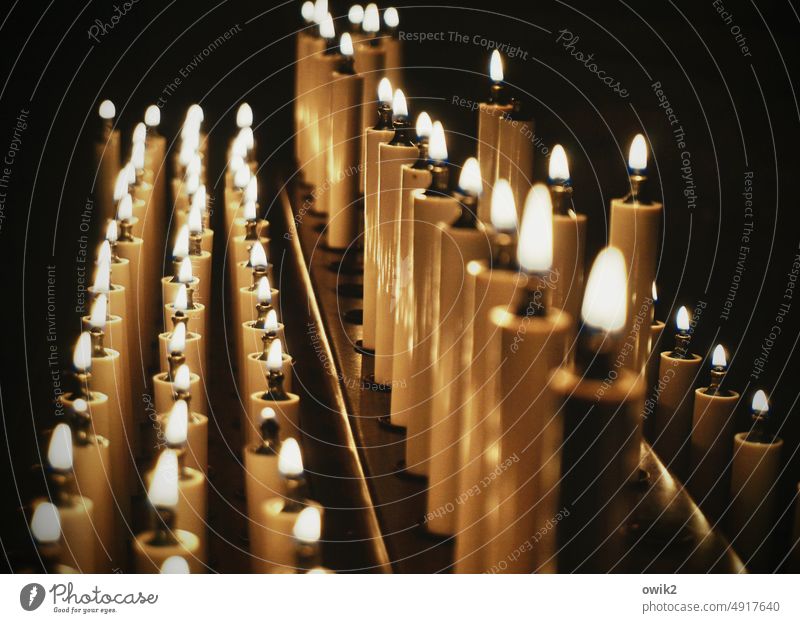 Prozession Kerze Kerzenstimmung viele Glaube Religion & Glaube Andachtsraum mystisch Gebet Farbfoto Innenaufnahme Gedeckte Farben Menschenleer Kunstlicht