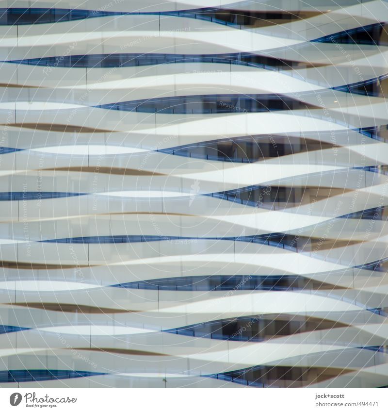 sideswipe Architektur Gebäude Fassade Streifen Bewegung modern nerdig Design komplex Doppelbelichtung verdreht geschwungen Bogen Illusion Reaktionen u. Effekte