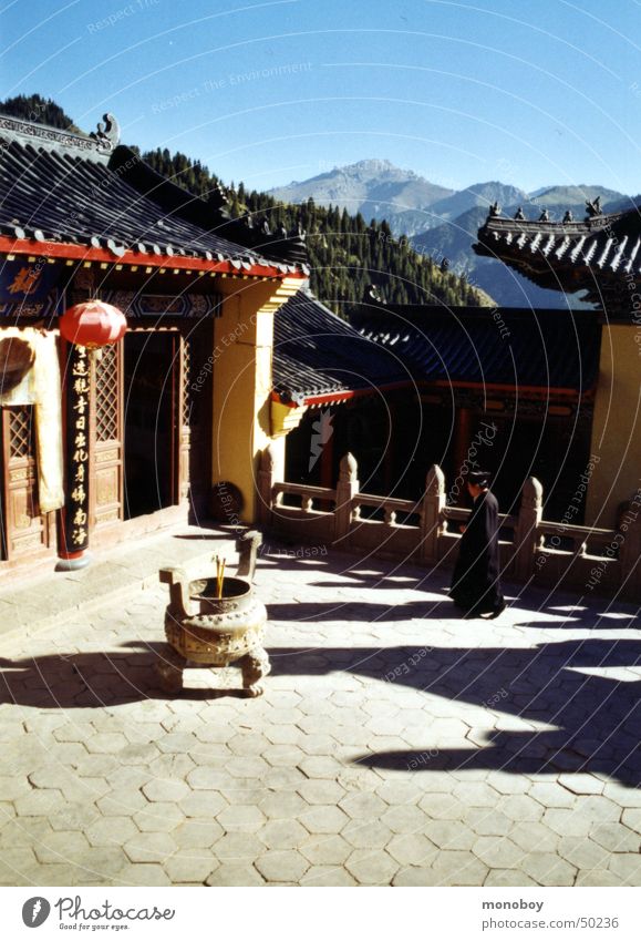 Taoistische Kloster am Lake Bogda, Singkiang, China Geistlicher ruhig Fernost Mönch Berge u. Gebirge tao