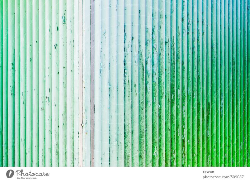 ||||||||||||||||||||||||| Mauer Wand alt Hintergrundbild Farbstoff Farbe abblättern grün türkis parallel ausgebleicht Linie Furche Blech Wellblech