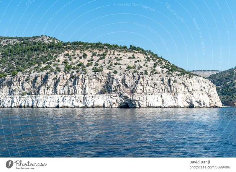 Schöne Landschaft von Thassos, Griechenland Anziehungskraft Strand schön Schönheit blau Buchse Klippe Küste Küstenlinie Tag Ausflugsziel Europa Europäer