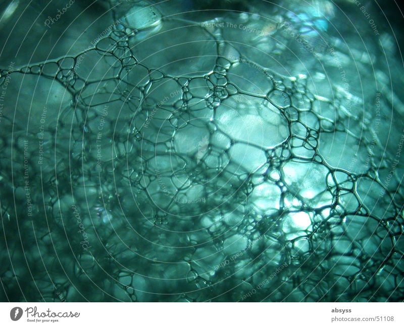 Die Bubble Matrix Schaum grün Seife Seifenschaum Hintergrundbild künstlich schwarz zyan blasen blau Detailaufnahme Makroaufnahme Experiment Strukturen & Formen