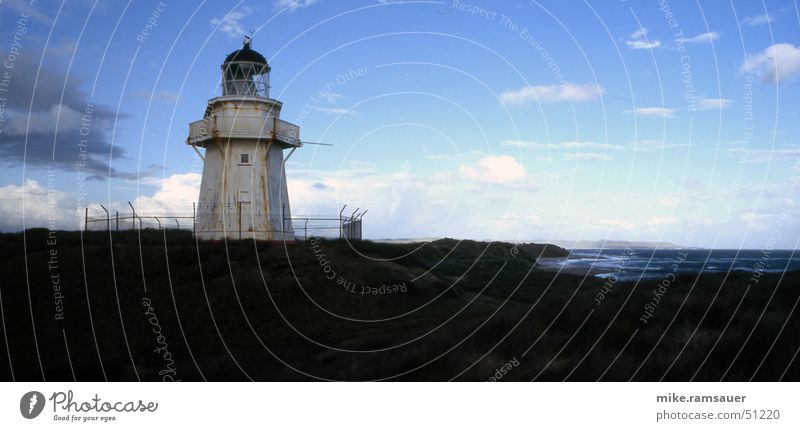 leuchtturm Leuchtturm Küste Neuseeland Orientierungspunkt exponiert Süden Südinsel Turm Lampe weisse wand hoch typisch