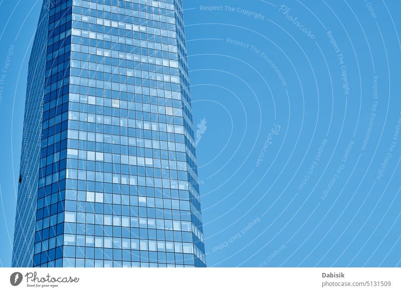 Moderne Stadtarchitektur, Detail der Fassade eines Bürogebäudes Gebäude Architektur Wolkenkratzer Glas Business Hintergrund abstrakt Entwicklung korporativ