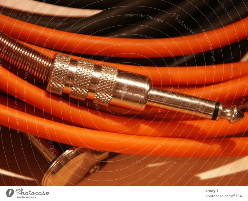 kabelfreund Stecker Elektrizität Griff rot Elektrisches Gerät Technik & Technologie Kabel Musik orange Musikinstrument