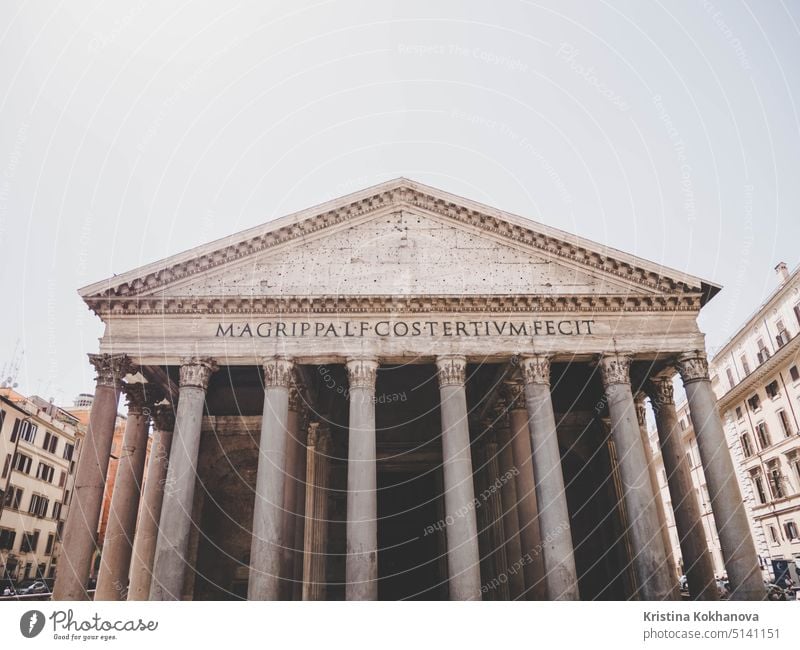 5. Juli 2018, Rom, Italien. Pantheon-Basilika im Zentrum von Rom, Italien. Es ist ein ehemaliger römischer Tempel, jetzt eine Kirche. Historie antik Architektur