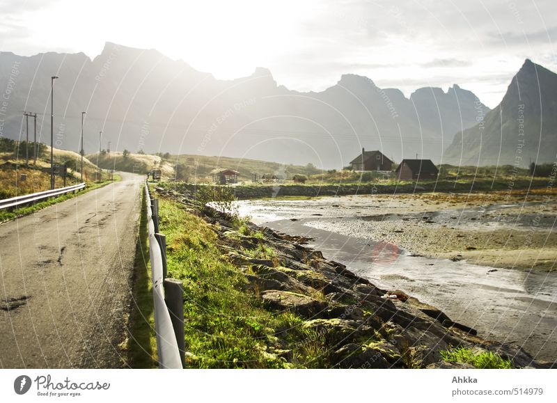 guter Start Freude Glück Fortschritt Zukunft Natur Landschaft Klima Schönes Wetter Berge u. Gebirge Küste Fischerdorf Haus Stimmung Energie Entschlossenheit