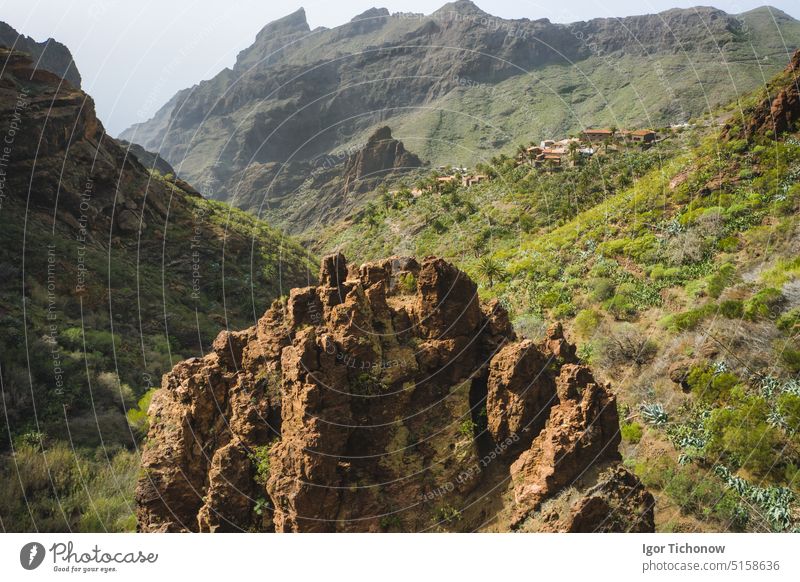 Das Masca-Tal, die meistbesuchte Touristenattraktion auf Teneriffa, Spanien Berge u. Gebirge Felsen Landschaft reisen Architektur Gipfel Insel Handfläche