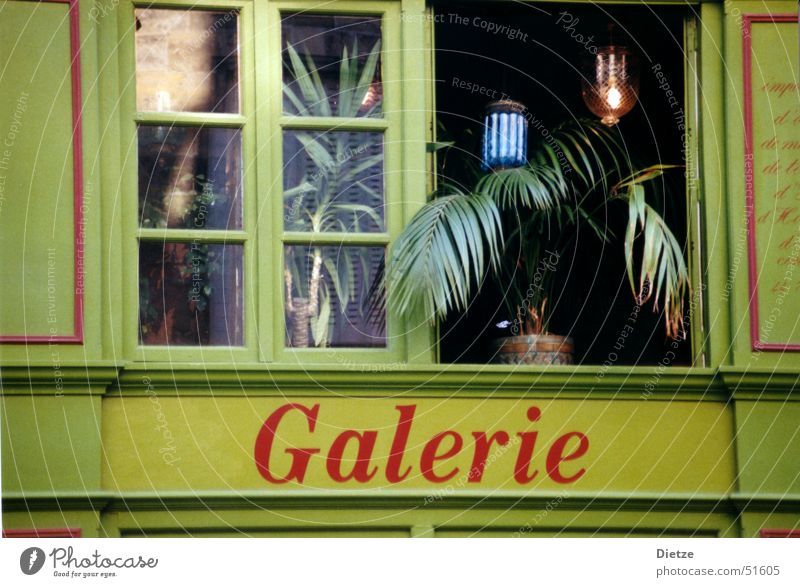 galerie grün Fenster ein lizenzfreies Stock Foto von