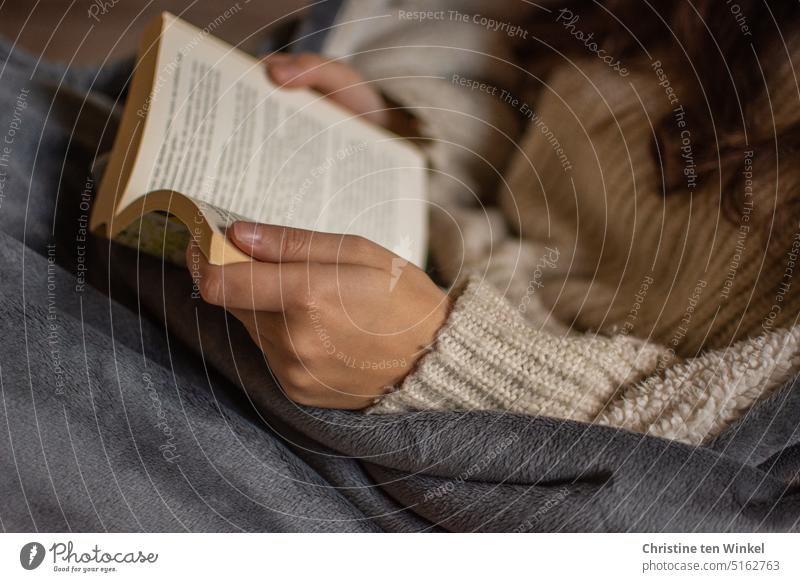 Lesezeit Lesen vorlesen sitzen Häusliches Leben Sessel Buch Literatur Freizeit & Hobby gemütlich Erholung Frau Entspannung Hand Bildung lernen Roman Vorlesetag