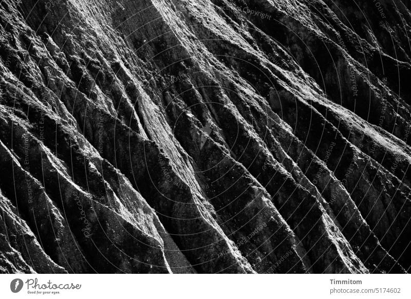 Dünenabbruch Abbruch Wandel & Veränderung Natur Sand Vergänglichkeit Dänemark Menschenleer Schwarzweißfoto Licht und Schatten Kontrast