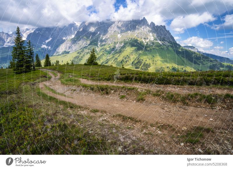 Wanderweg rund um den Wilden Kaiser, Tirol - Österreich kaiser wilder Weg Berge Berge u. Gebirge Nachlauf Landschaft ellmau Europa Himmel Sommer Alpen Natur