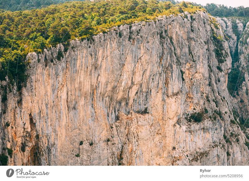 Verdon, Frankreich. Felsige Landschaft der Gorges Du Verdon im Südosten Frankreichs. Provence-Alpes-Côte d'Azur im Freien haute Felsen Stein Sommer national