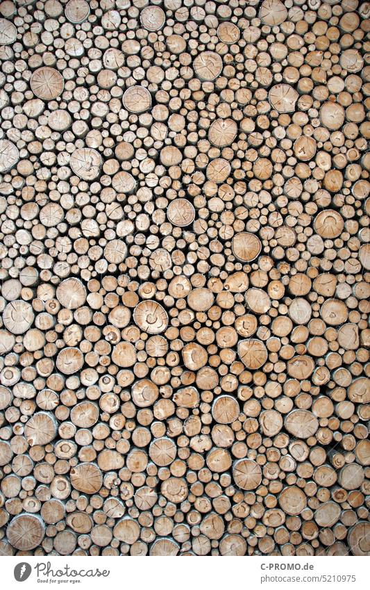 Holzwand Textur Hintergrund Äste Stämme feuerholz Natur nachhaltig Brennholz Menschenleer Stapel Baumstamm Nutzholz Holzstapel gestapelt Abholzung