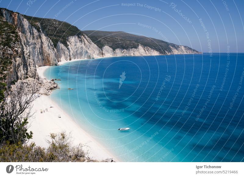 Abgelegener und versteckter Strand von Fteri auf der Insel Kefalonia, Griechenland, Europa fteri Urlaub Sommer Wasser Natur reisen Landschaft Ausflugsziel Küste