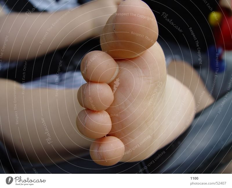 Zehen Kind Kinderwagen Fuß Beine Mensch Makroaufnahme Haut Strukturen & Formen Barfuß