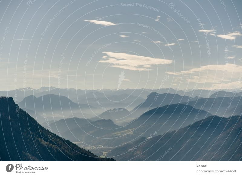 Zwei-Gipfel-Tour | Wasserwandblick Umwelt Natur Landschaft Pflanze Himmel Wolken Sonnenlicht Herbst Schönes Wetter Nebel Wald Hügel Alpen Berge u. Gebirge