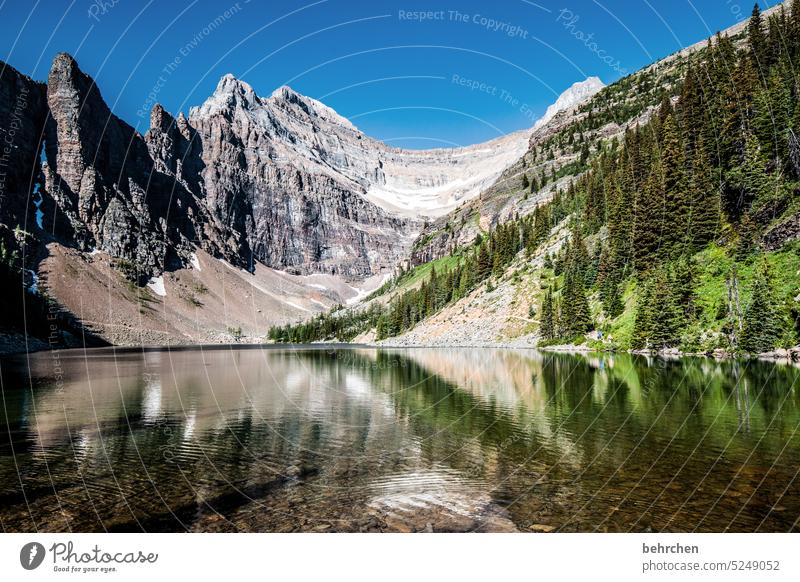 spiegeleigeschichten Ferien & Urlaub & Reisen fantastisch Farbfoto Nordamerika Rocky Mountains Außenaufnahme Berge u. Gebirge See Landschaft Kanada Natur