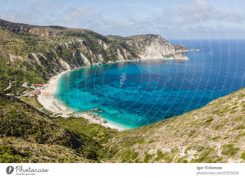 Petani Strand in Kefalonia, Ionische Inseln, Griechenland petani ionisch MEER Natur Ansicht reisen mediterran Ausflugsziel Landschaft schön Küste Bucht Sommer
