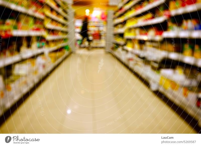 Im Supermarkt - schnell noch was einkaufen Einkauf Einkaufswagen Lebensmittel Angebote Preise Preisknüller Preisknaller Discounter Konsum Kunde Kundin