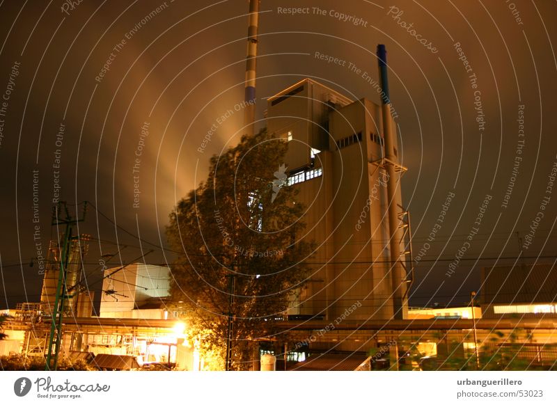 Boehringer Ingelheim Fabrik Kraft planen Pharmakonzern Boehringer Ingelheim Nacht Stimmung Langzeitbelichtung Luftverschmutzung Industriefotografie