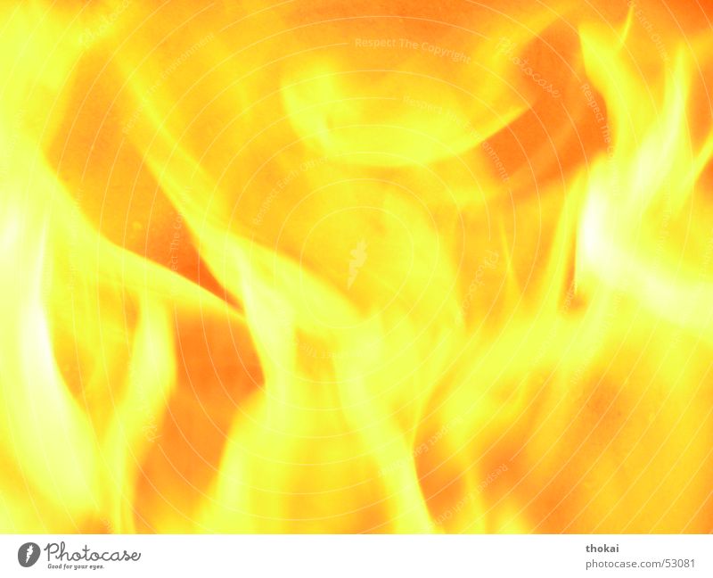 Feuersbrunst gelb glühen brennen heiß Brand Flamme Feuerstelle Fackel orange