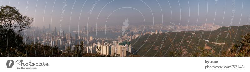 HK Panorama Himmel Asien China Stadt Hongkong Panorama (Aussicht) sky a simple panorama groß Panorama (Bildformat)