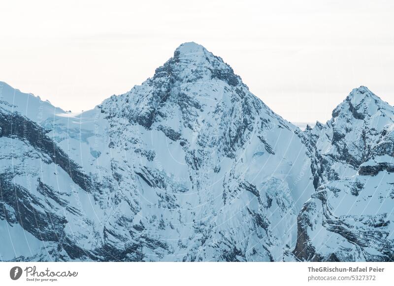 verschneite Berge Winter verschneite Gipfel Bergen Natur Landschaft Schnee Berge u. Gebirge kalt Alpen Außenaufnahme Schönes Wetter Schneebedeckte Gipfel