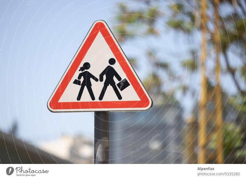 Achtung Kidnapping Schilder & Markierungen Schule Kindergarten Warnschild Warnhinweis Hinweis Hinweisschild Sicherheit Vorsicht Gefahr Verkehrszeichen