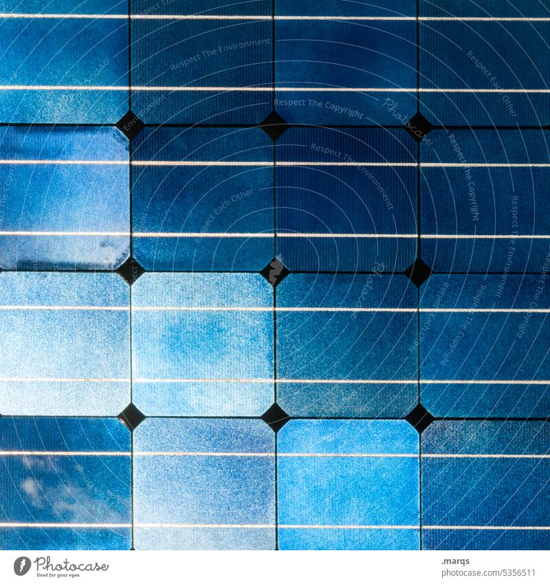 Solarzellen Strukturen & Formen Muster Sonnenenergie Erneuerbare Energie Energiewirtschaft High-Tech Zukunft Fortschritt Sonnenlicht Umweltschutz nachhaltig
