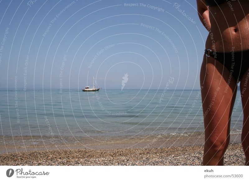 Korfu Sea See Meer Strand Schwimmen & Baden Bucht Im Wasser treiben