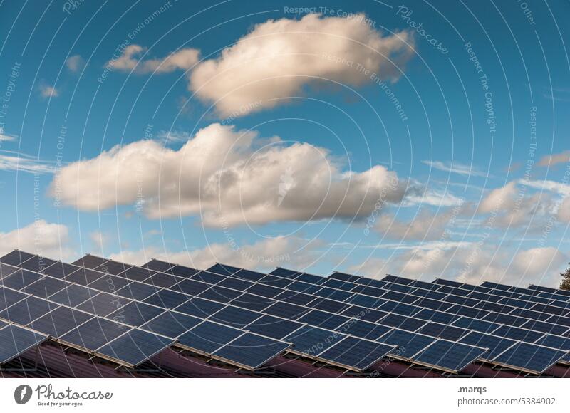 Solarzellen Zukunft Umweltschutz Energie nachhaltig Energiekrise Sonnenenergie Energiewirtschaft High-Tech Technik & Technologie Klimawandel Elektrizität blau