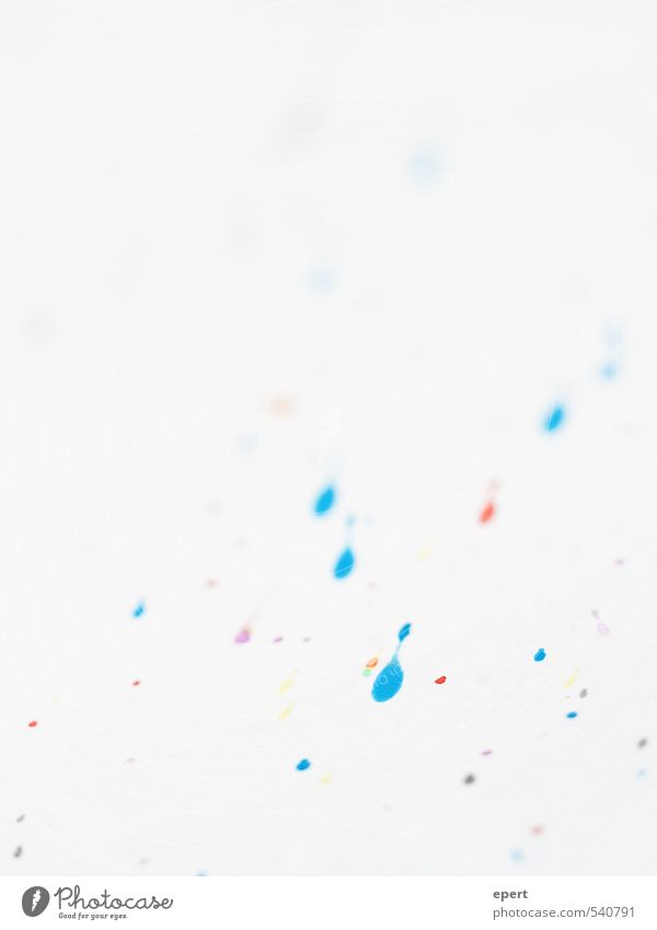 Kunst recycelt Freizeit & Hobby Farbstoff Papier klecksen Farbfleck spritzen Wasserfarbe machen zeichnen ästhetisch einfach Fröhlichkeit einzigartig mehrfarbig