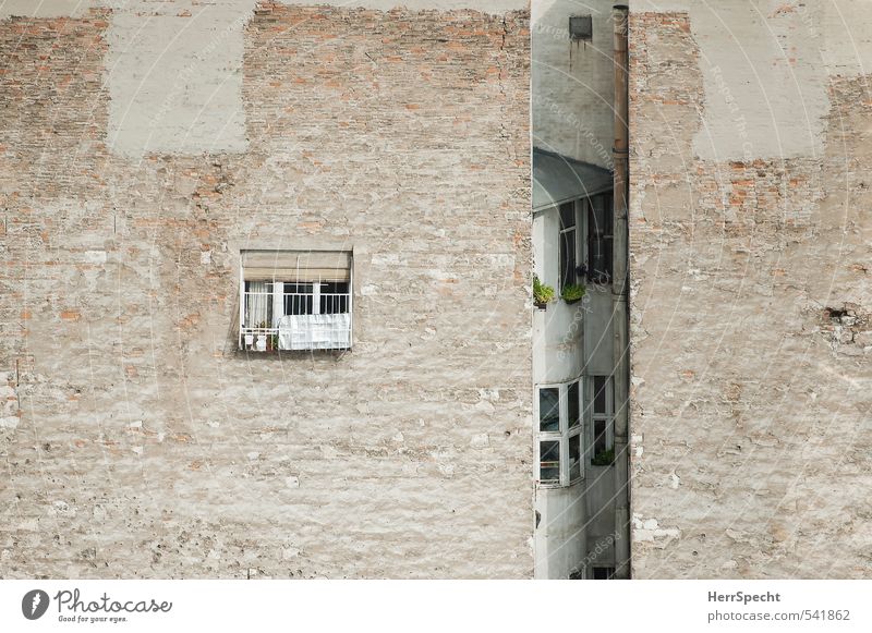 Freiheitskampf in Balkonien Häusliches Leben Wohnung Budapest Stadt Stadtzentrum Haus Bauwerk Gebäude Architektur Mauer Wand Fassade Fenster außergewöhnlich