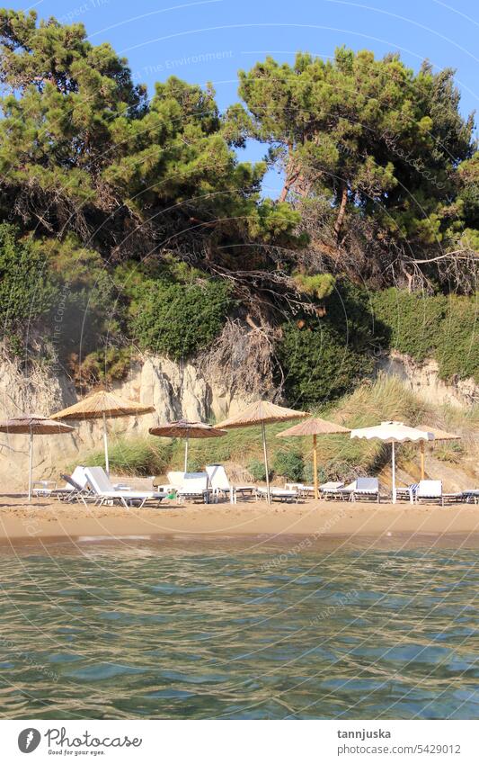 Schöne Aussicht auf Pefki, Rhodos, Griechenland Strand MEER Pefkos Wasser übersichtlich blau schön Natur Ansicht schwimmen Sand reisen reisend Feiertag