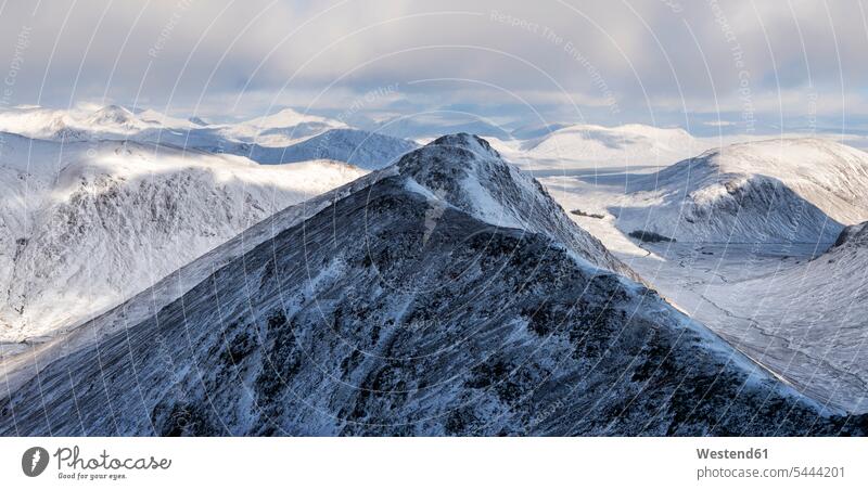 Großbritannien, Schottland, Glencoe, Buachaill Etive Beag Landschaftsaufnahme Landschaftsfotografie Reise Travel Panoramaaufnahme panoramisch Panoramafoto