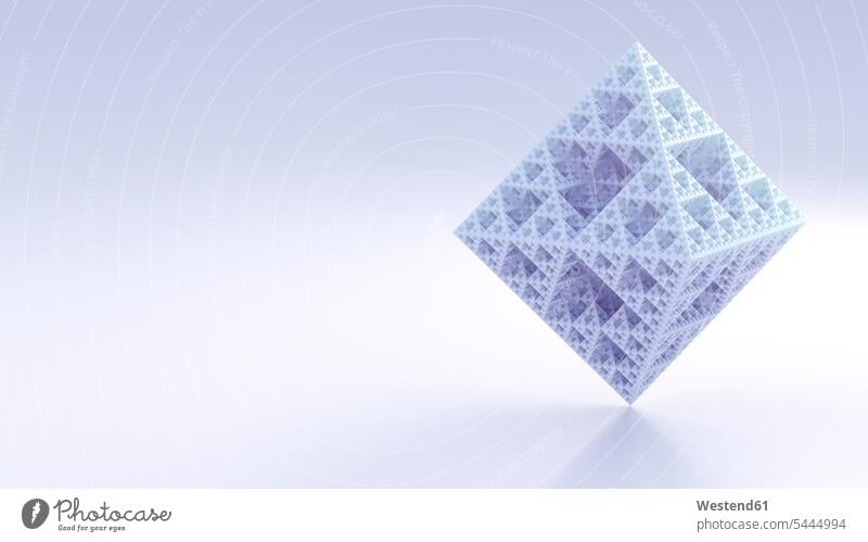 Oktaeder aus Dreiecken, 3D-Darstellung Technik Techniken Technologie Bildsynthese 3D-Rendering 3D Rendering Textfreiraum Balance ausgeglichen Ausgeglichenheit