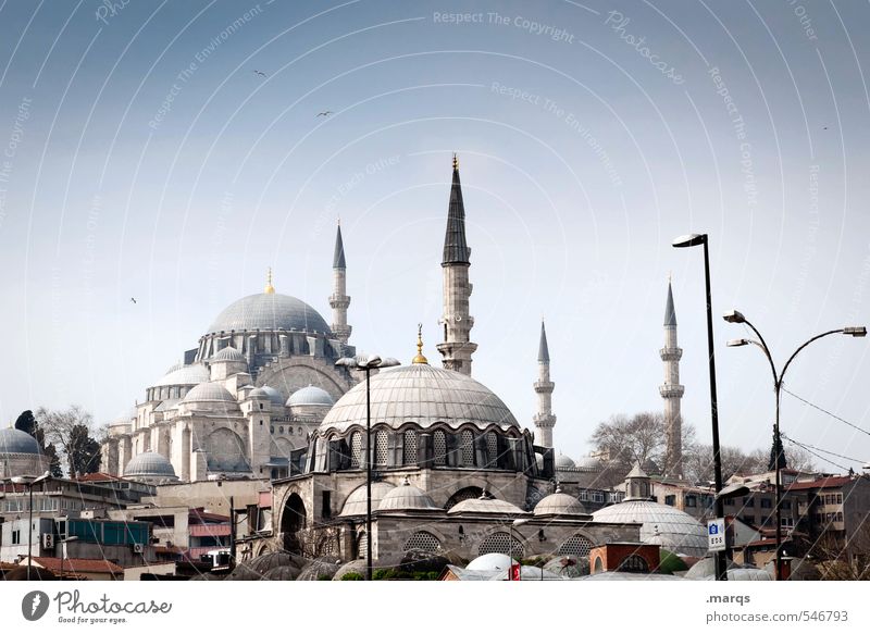 Istanbul City Center Ferien & Urlaub & Reisen Tourismus Ausflug Sightseeing Städtereise Kultur Wolkenloser Himmel Sommer Schönes Wetter Türkei Stadtzentrum
