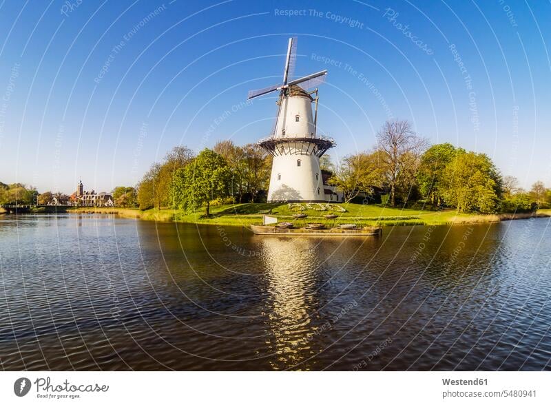 Niederlande, Zeeland, Middelburg, Windmühle 'De Hoop Reise Travel Holländerwindmühle Hollaenderwindmuehle Holländerwindmühlen Hollaenderwindmuehlen wolkenlos