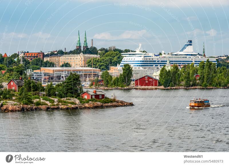 Finnland, Helsinki, Westhafen, Fähr- und Kreuzfahrtschiff Reiseziel Reiseziele Urlaubsziel Travel Niemand Sehenswürdigkeit Sehenwürdigkeiten sehenswert Hafen