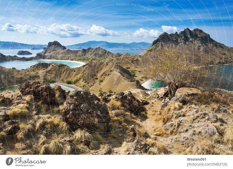 Indonesien, Nusa Tenggara Timur, Nationalpark Komodo, Padar-Insel Oestliche kleine Sundainseln Östliche kleine Sundainseln Ost-Nusa Tenggara Flores Inseln Meer