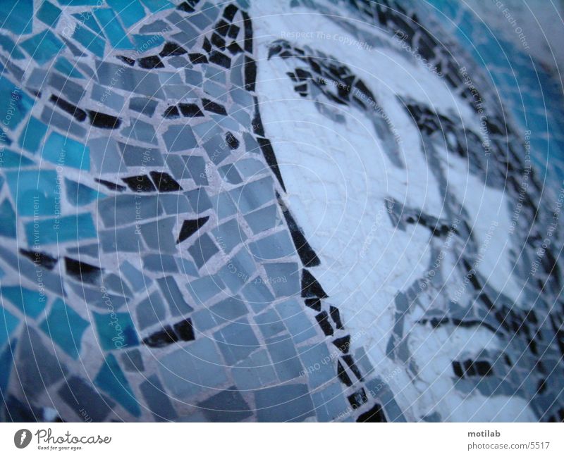 mosaik Mosaik Fototechnik che guevara Wiedervereinigung befreien befreiungskampf revolutionär blau