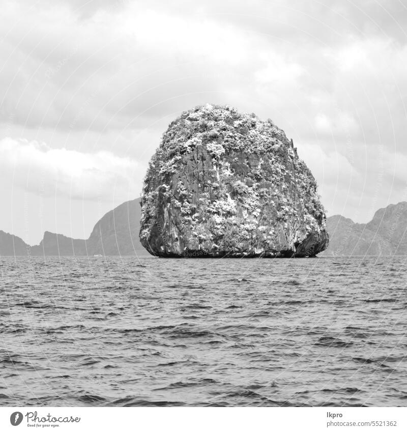 ein Blick vom Boot auf den Pazifik Philippinen Insel MEER tropisch Felsen Nido Landschaft Natur Strand Himmel Wasser reisen Inseln schön Sommer Asien blau