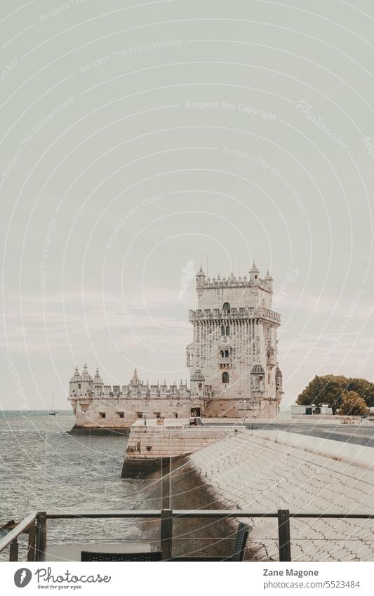 Turm von Belem, Lissabon, Portugal Reisehintergrund reisen europa europa reisen Visionstafel Ausflugsziel neutral Hintergrund neutral Ferien & Urlaub & Reisen