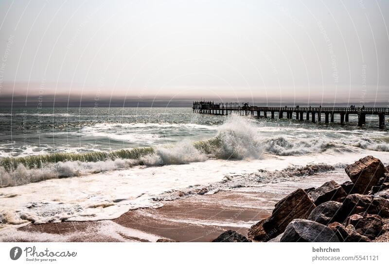 gefährliche brandung Wellen beeindruckend Himmel Horizont Swakopmund traumhaft Ferien & Urlaub & Reisen Natur Freiheit Landschaft Namibia Meer Ferne Fernweh